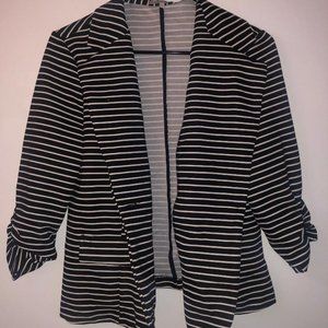 Charlotte Russe Black and White Striped Blazer